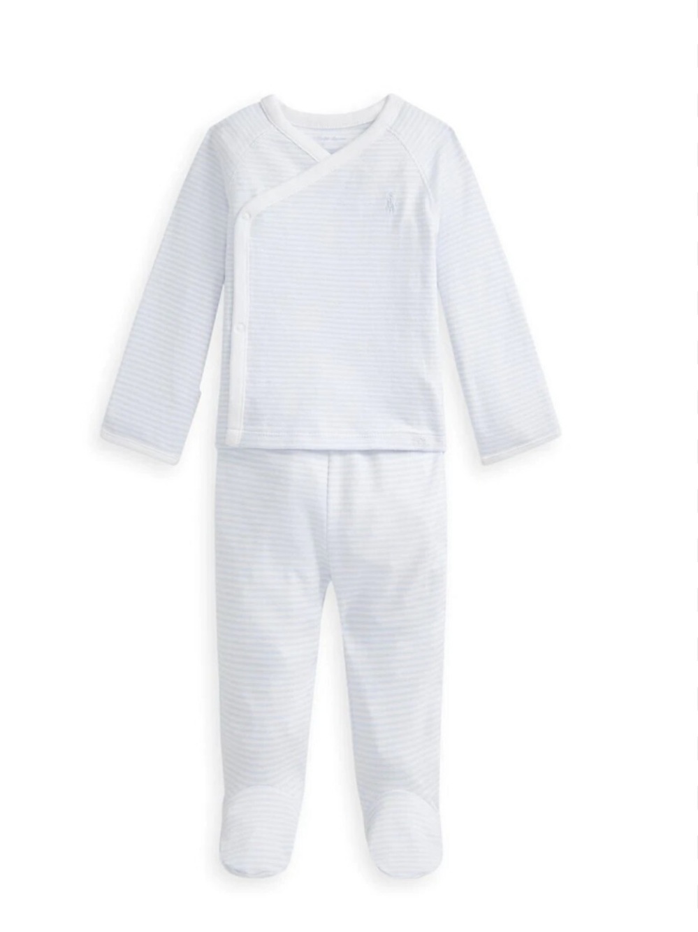 Ralph Lauren Baby Boy Striped Organic Cotton Top & Pant Set 3 Month